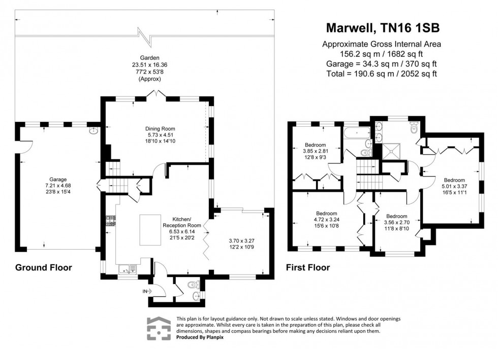 Floorplan for Marwell, Westerham