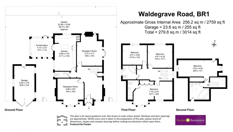 Floorplan for Waldegrave Road, Bickley