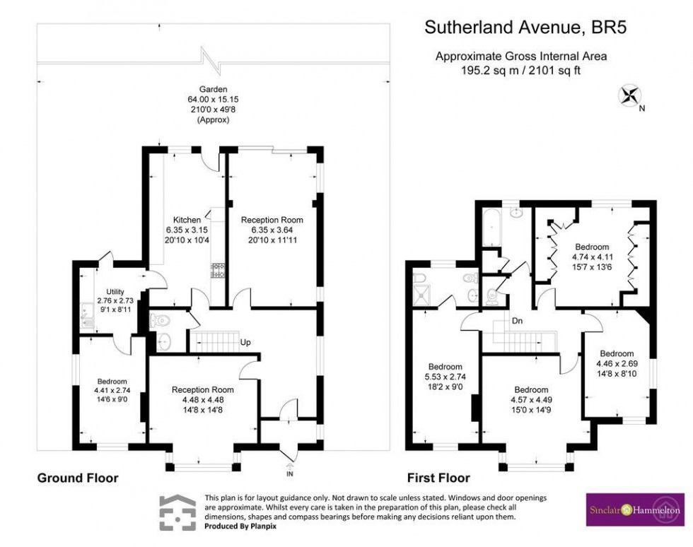 Floorplan for Sutherland Avenue, Petts Wood, Orpington
