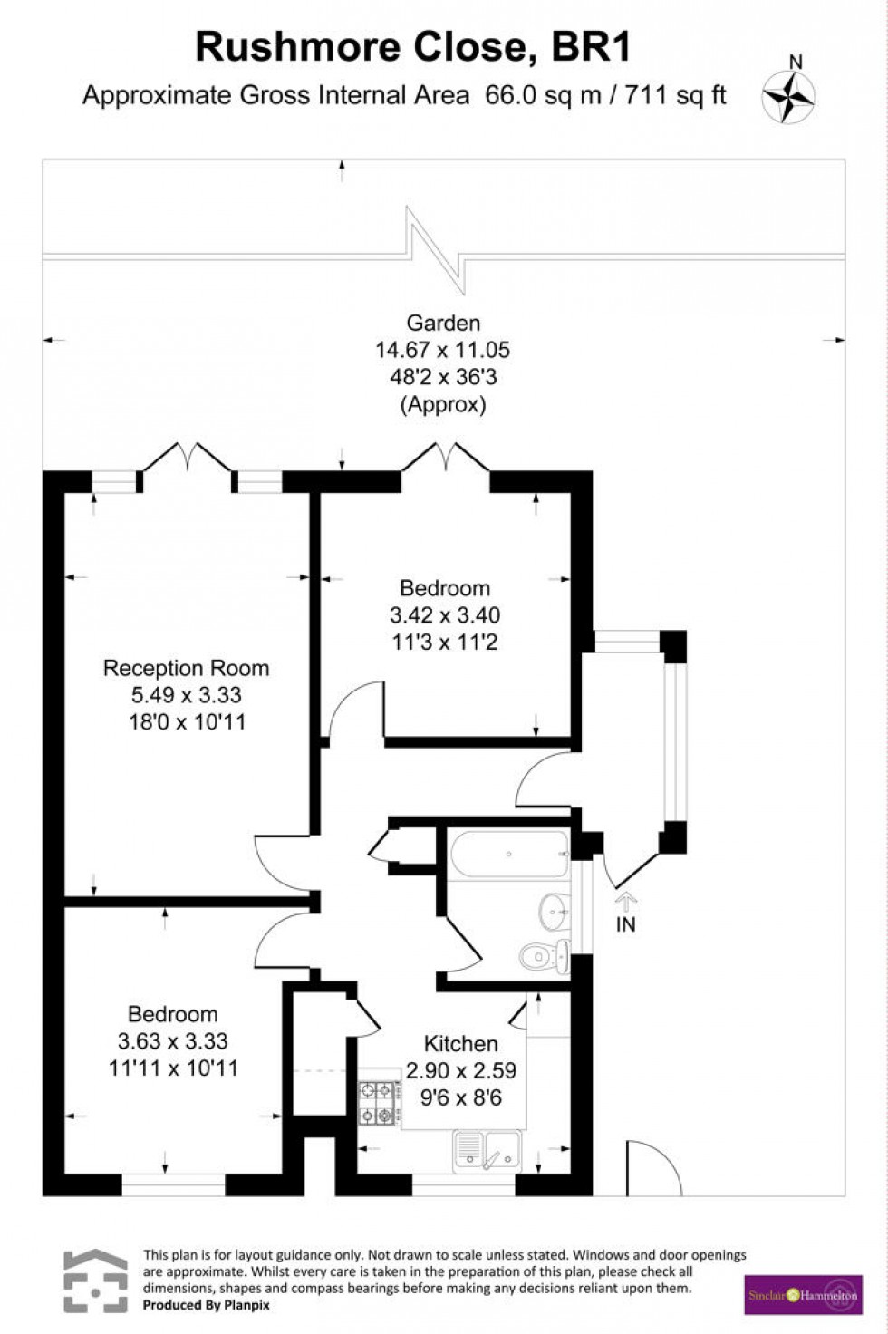 Floorplan for Rushmore Close, Bromley