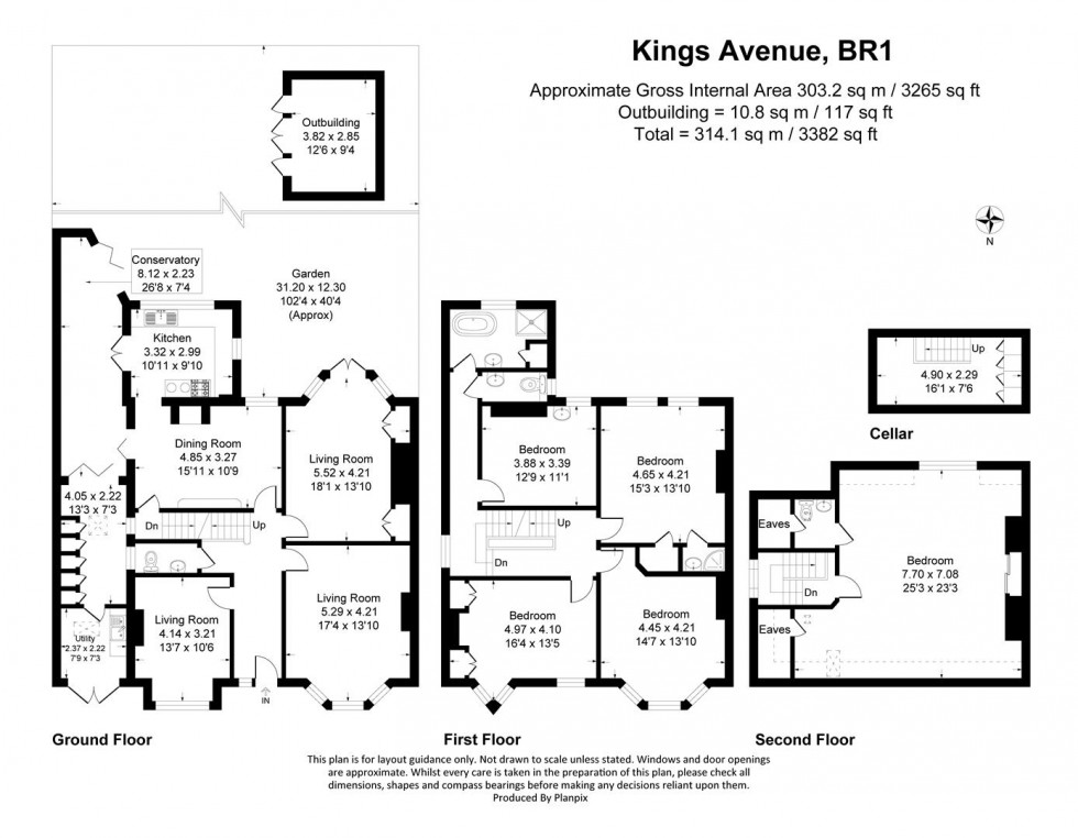 Floorplan for Kings Avenue, Bromley