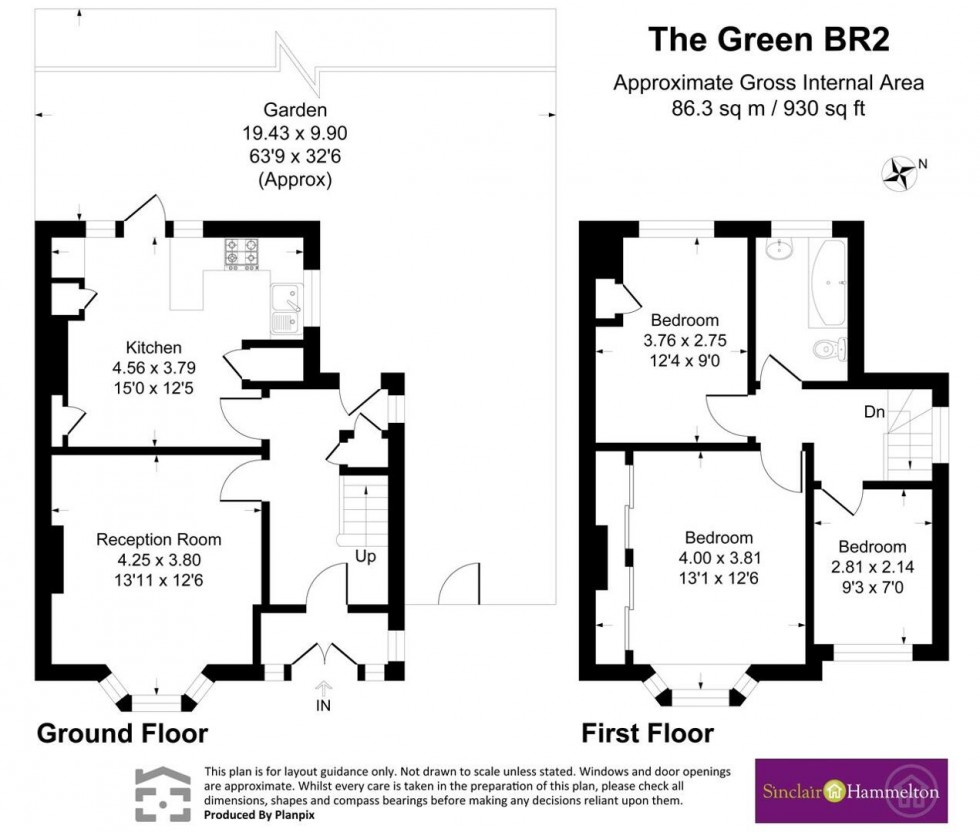 Floorplan for The Green, Hayes, Bromley