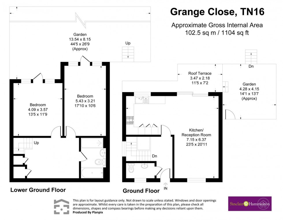 Floorplan for Grange Close, Westerham, Kent