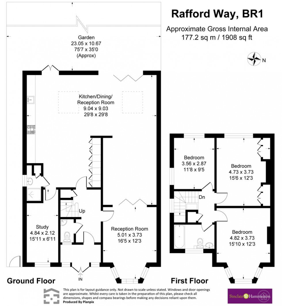 Floorplan for Rafford Way, Bromley, Kent