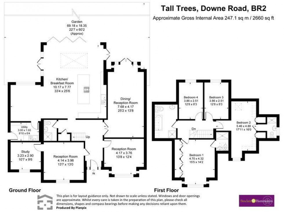Floorplan for Downe Road, Keston