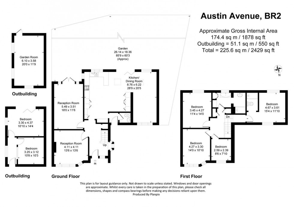 Floorplan for Austin Avenue, Bromley