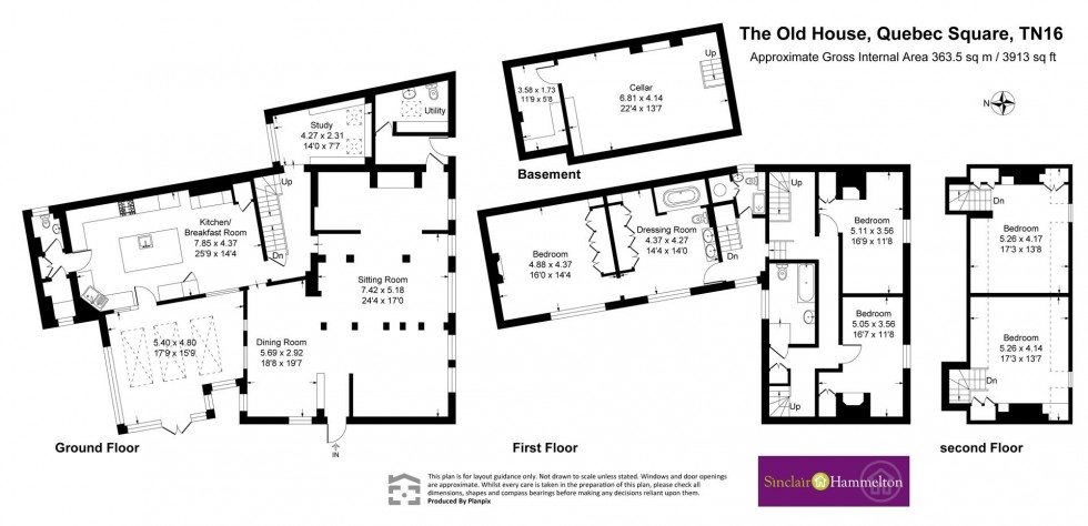 Floorplan for Quebec Square, Westerham, Kent