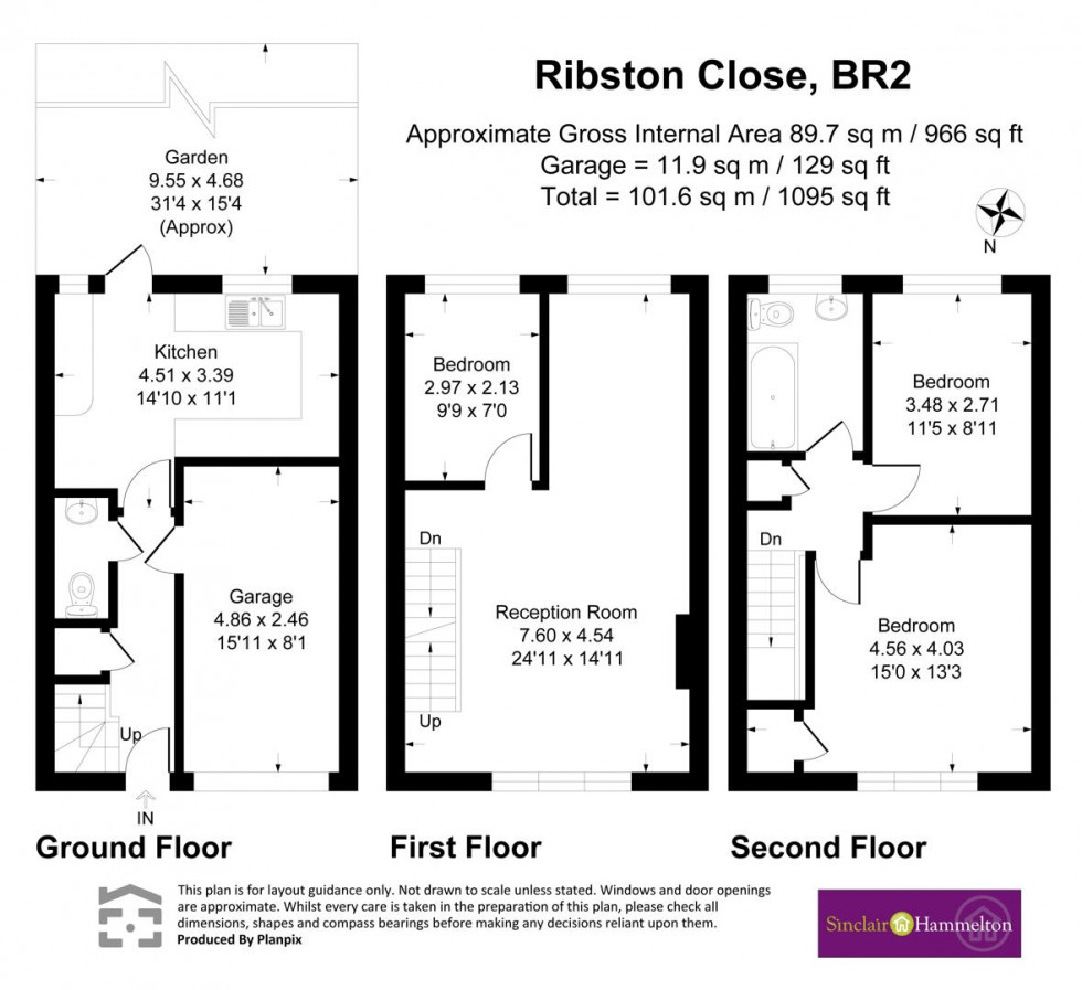 Floorplan for Ribston Close, Bromley