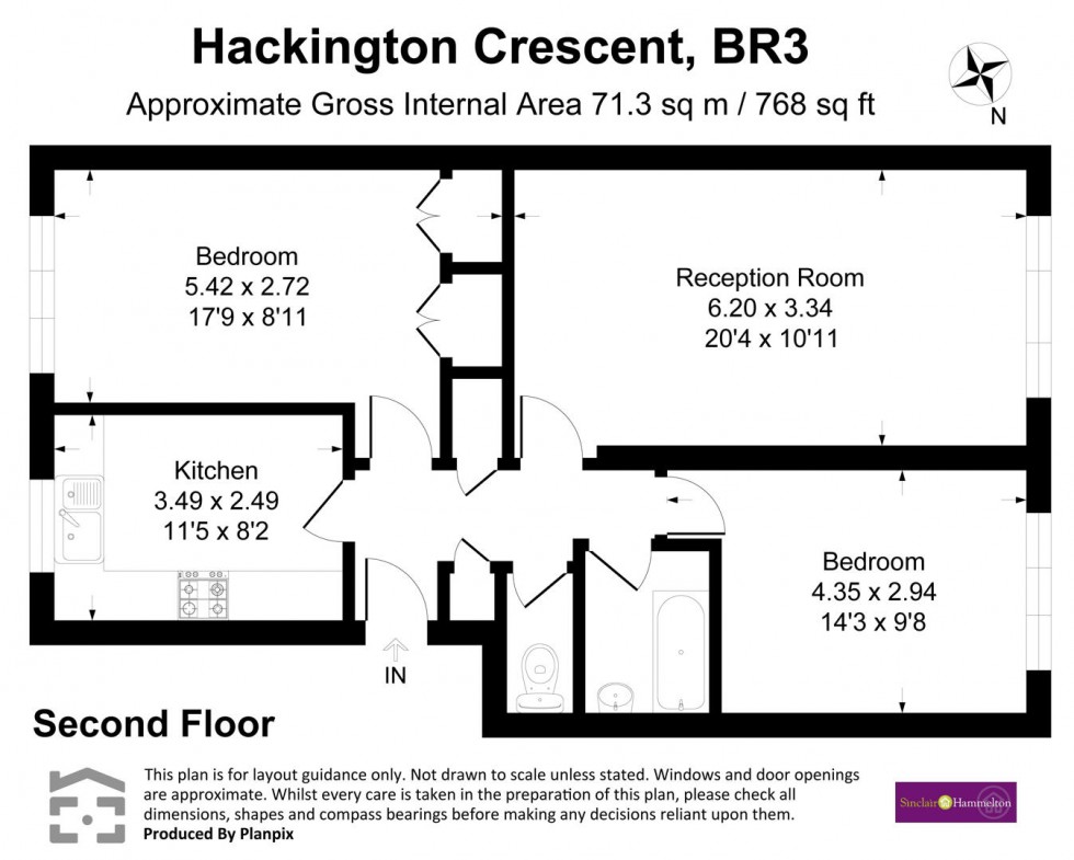 Floorplan for Hackington Crescent, Beckenham