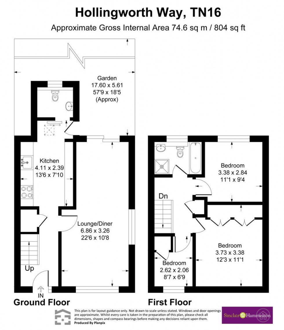 Floorplan for Hollingworth Way, Westerham