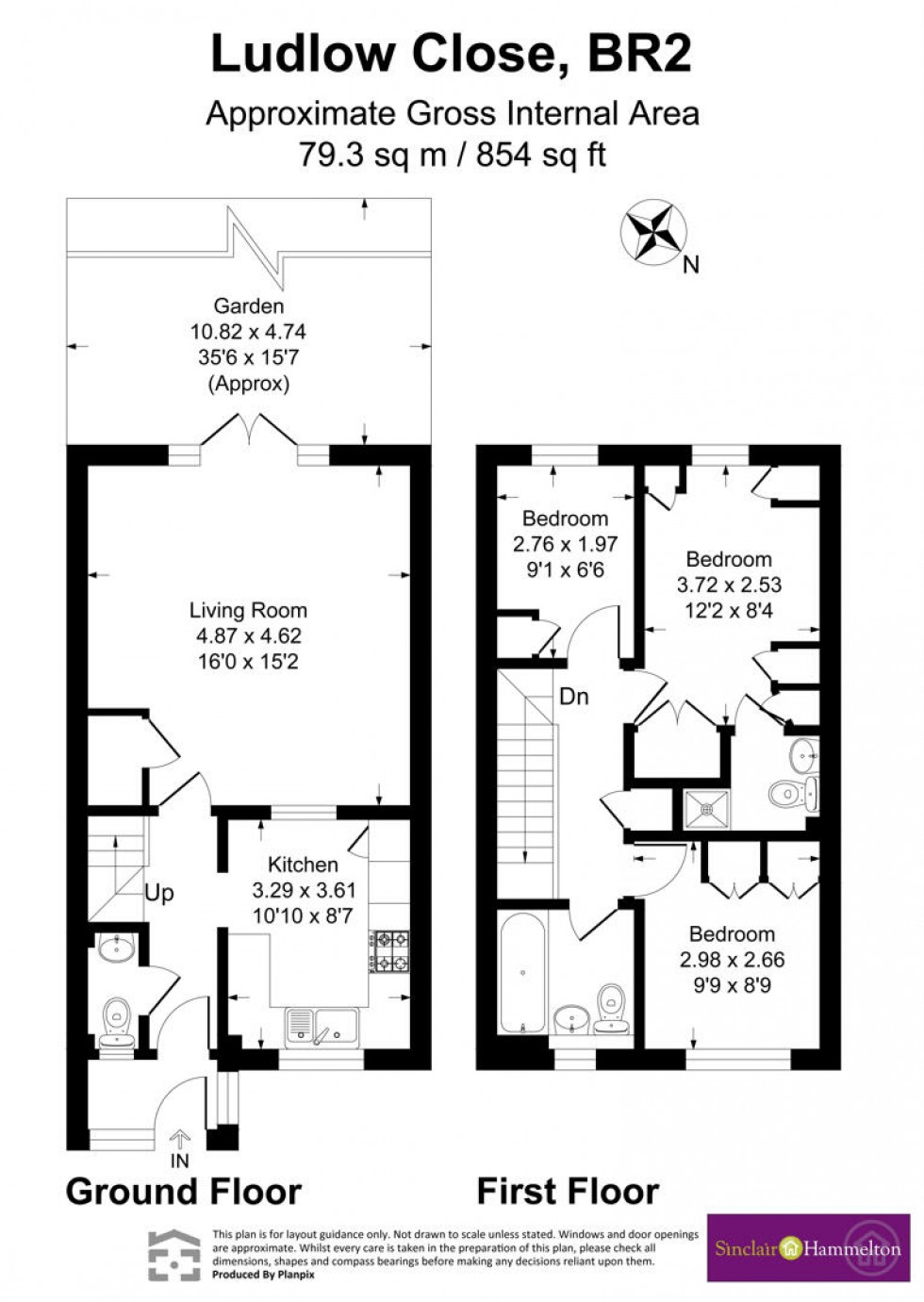 Floorplan for Ludlow Close, Bromley
