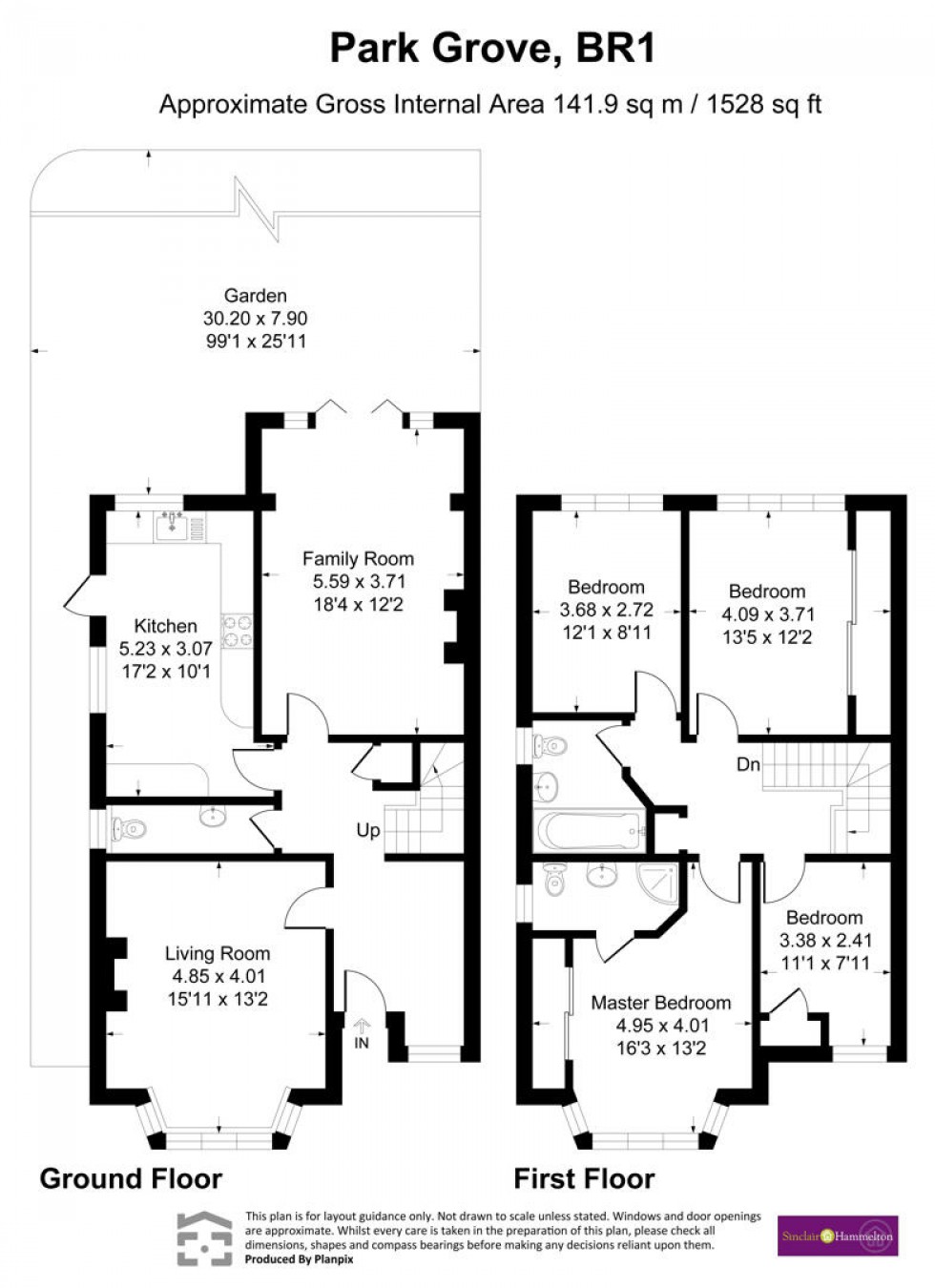 Floorplan for Park Grove, Bromley, Kent