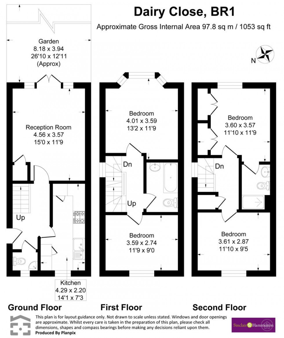 Floorplan for Dairy Close, Bromley