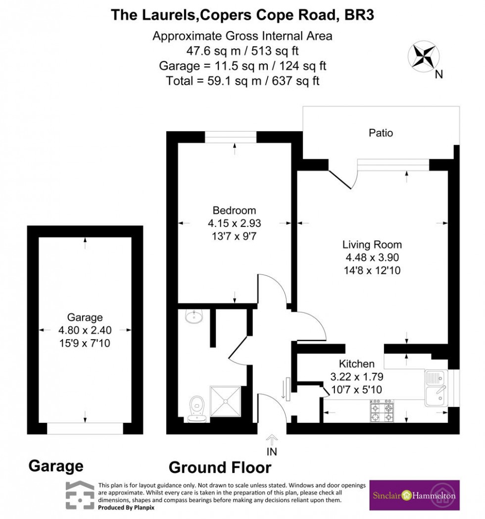 Floorplan for 42 Copers Cope Road, Beckenham