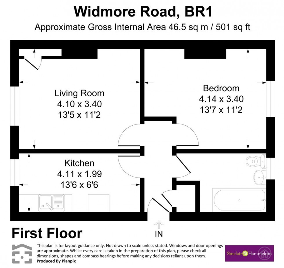Floorplan for Widmore Road, Bromley