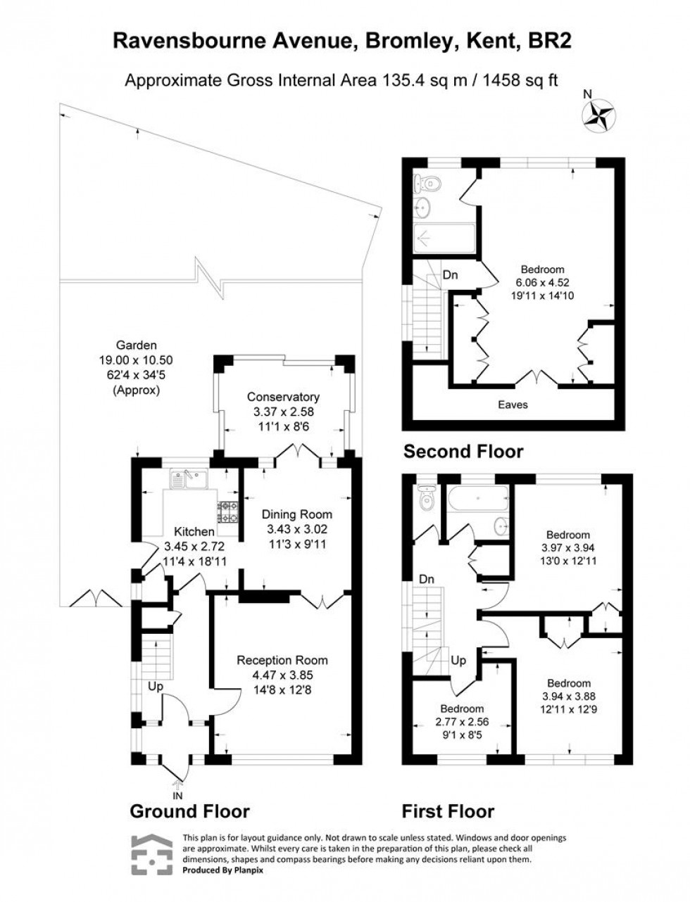 Floorplan for Ravensbourne Avenue, Bromley