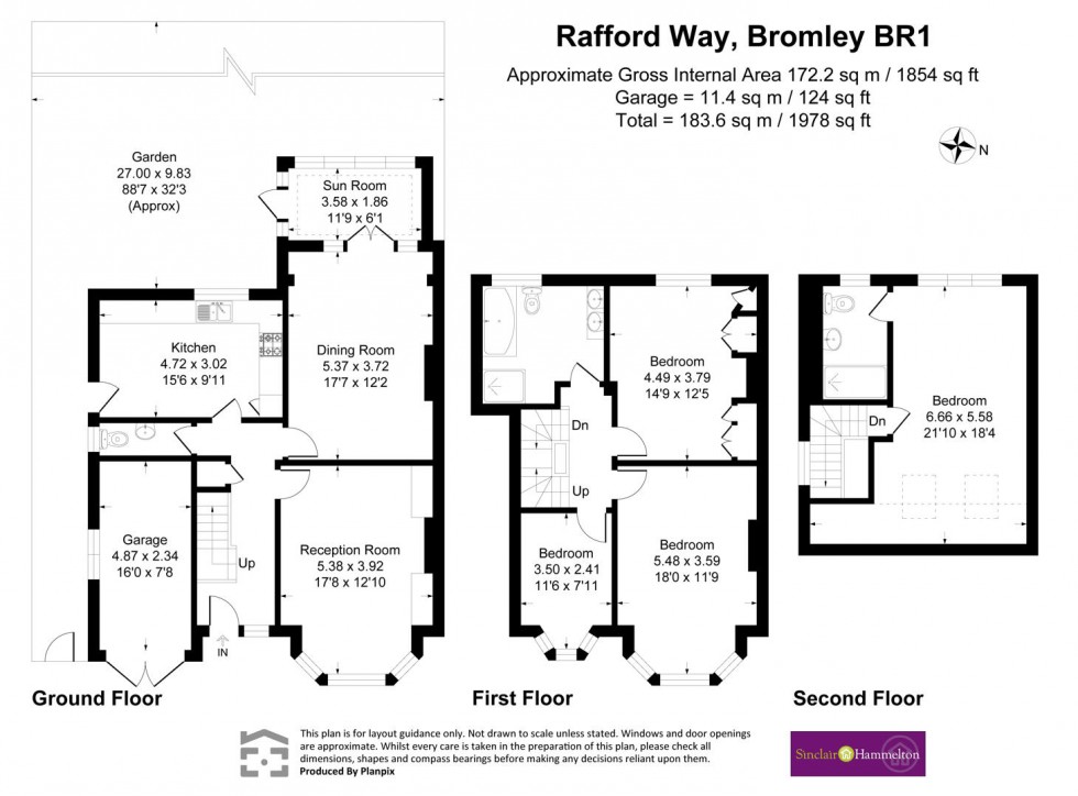 Floorplan for Rafford Way, Bromley