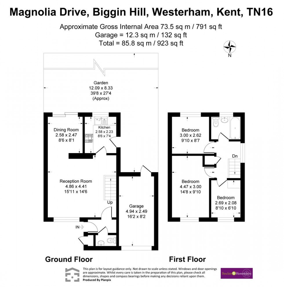 Floorplan for Magnolia Drive, Biggin HIll
