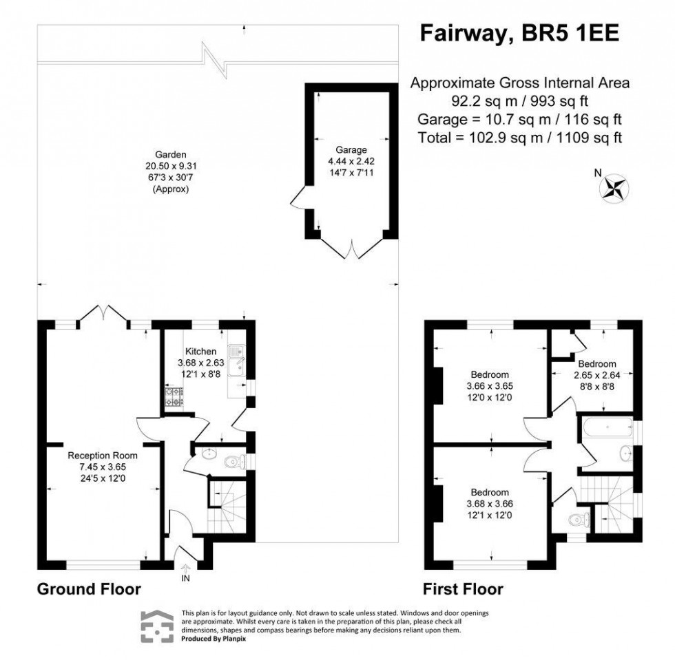Floorplan for Fairway, Petts Wood, Orpington