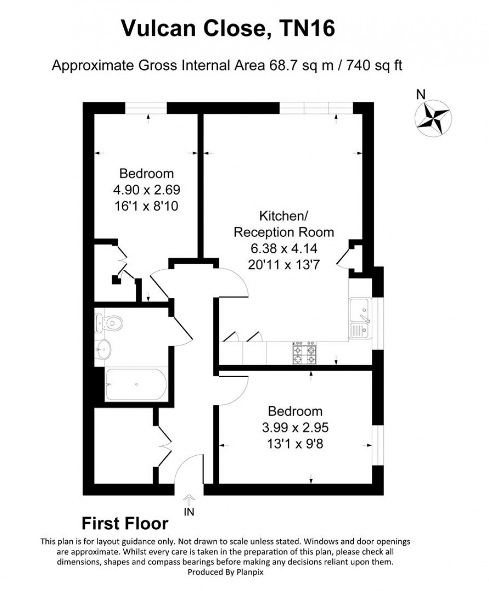 Floorplan for Vulcan Close, Biggin Hill, Westerham