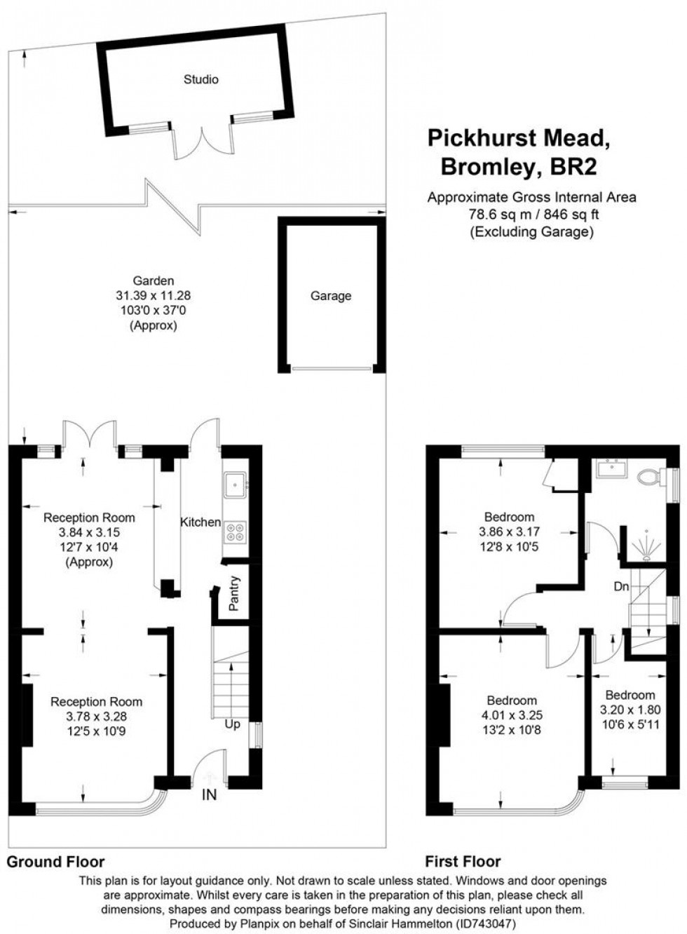 Floorplan for Pickhurst Mead, Bromley