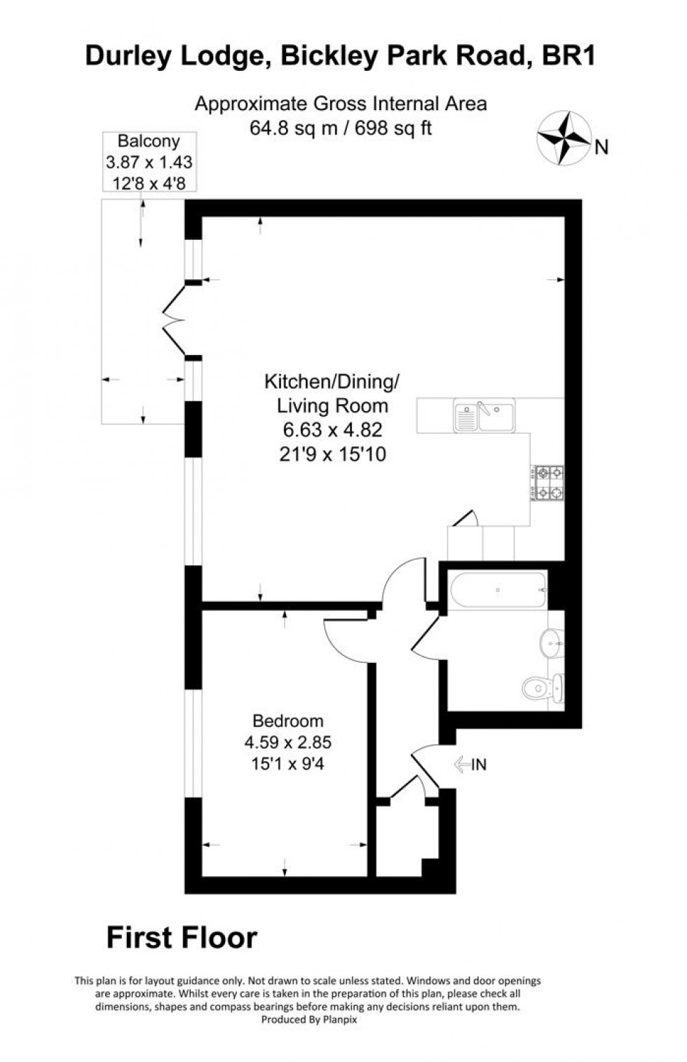 Floorplan for Bickley Park Road, Bromley