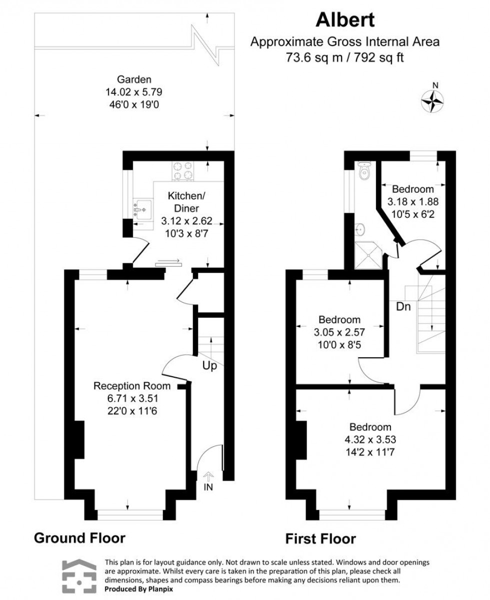Floorplan for Albert Road, Bromley