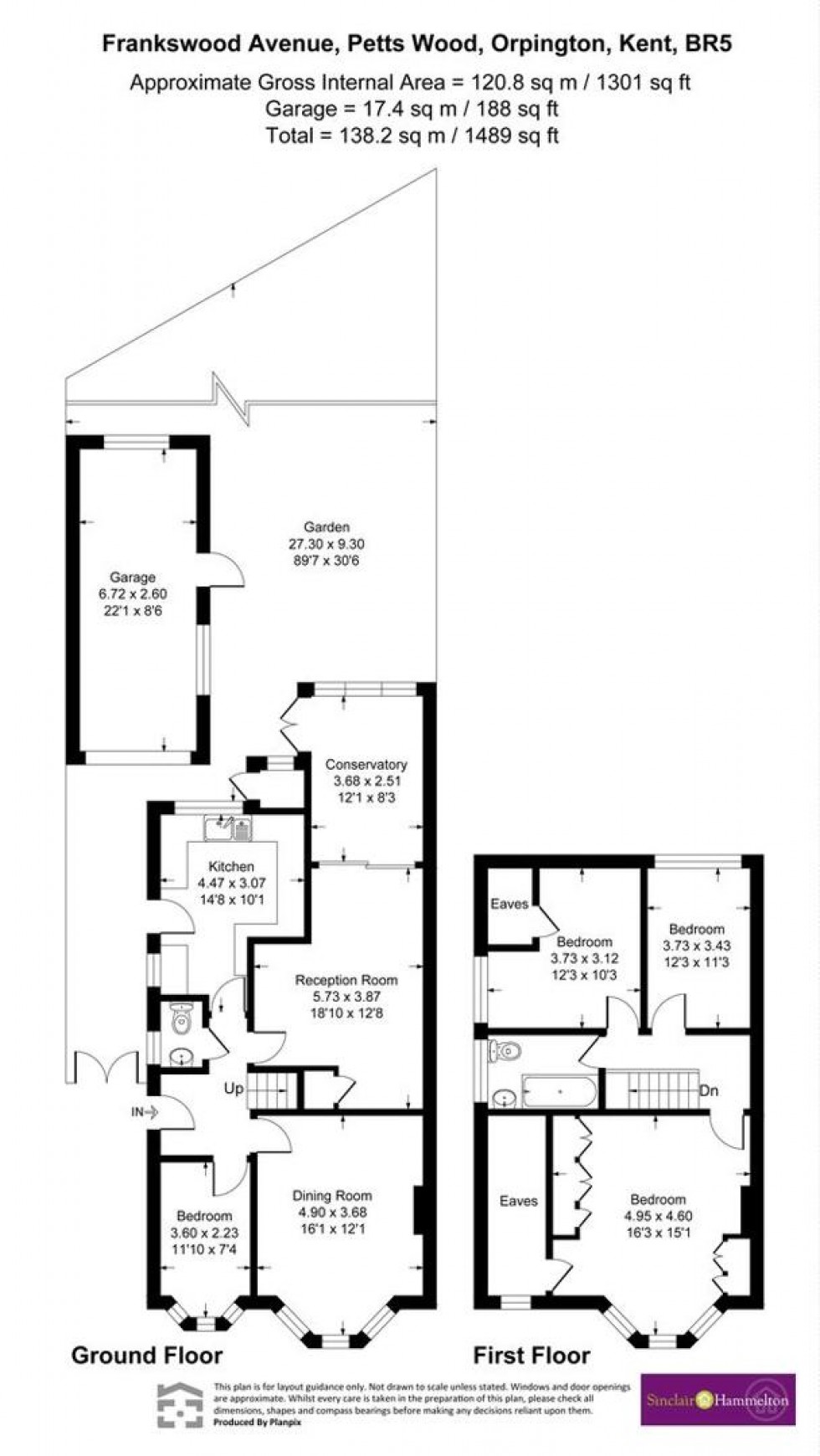 Floorplan for Frankswood Avenue, Petts Wood, Orpington