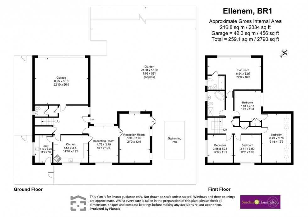 Floorplan for Chislehurst Road, Bickley