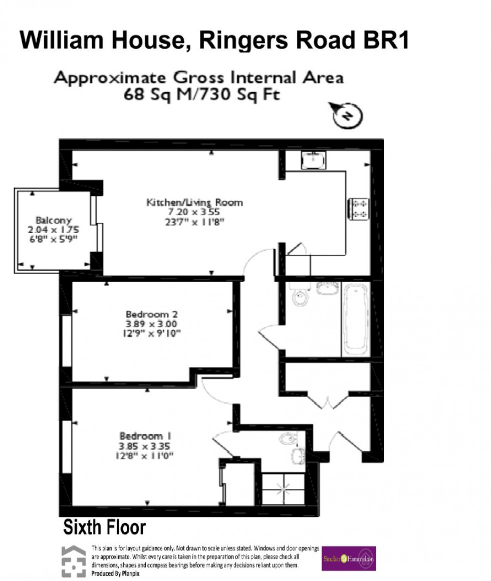 Floorplan for Ringers Road, Bromley
