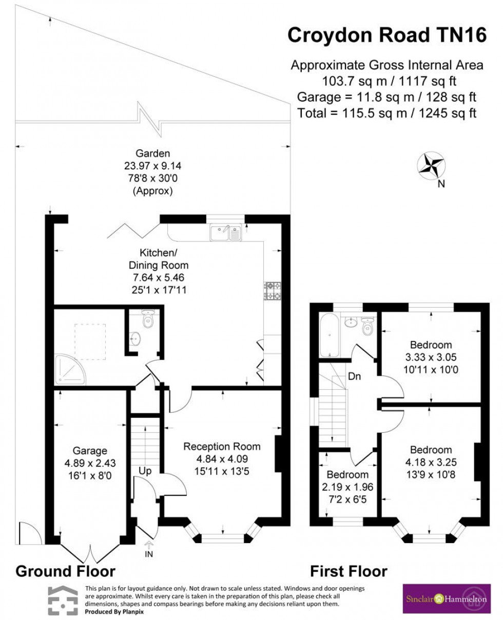 Floorplan for Croydon Road, Westerham