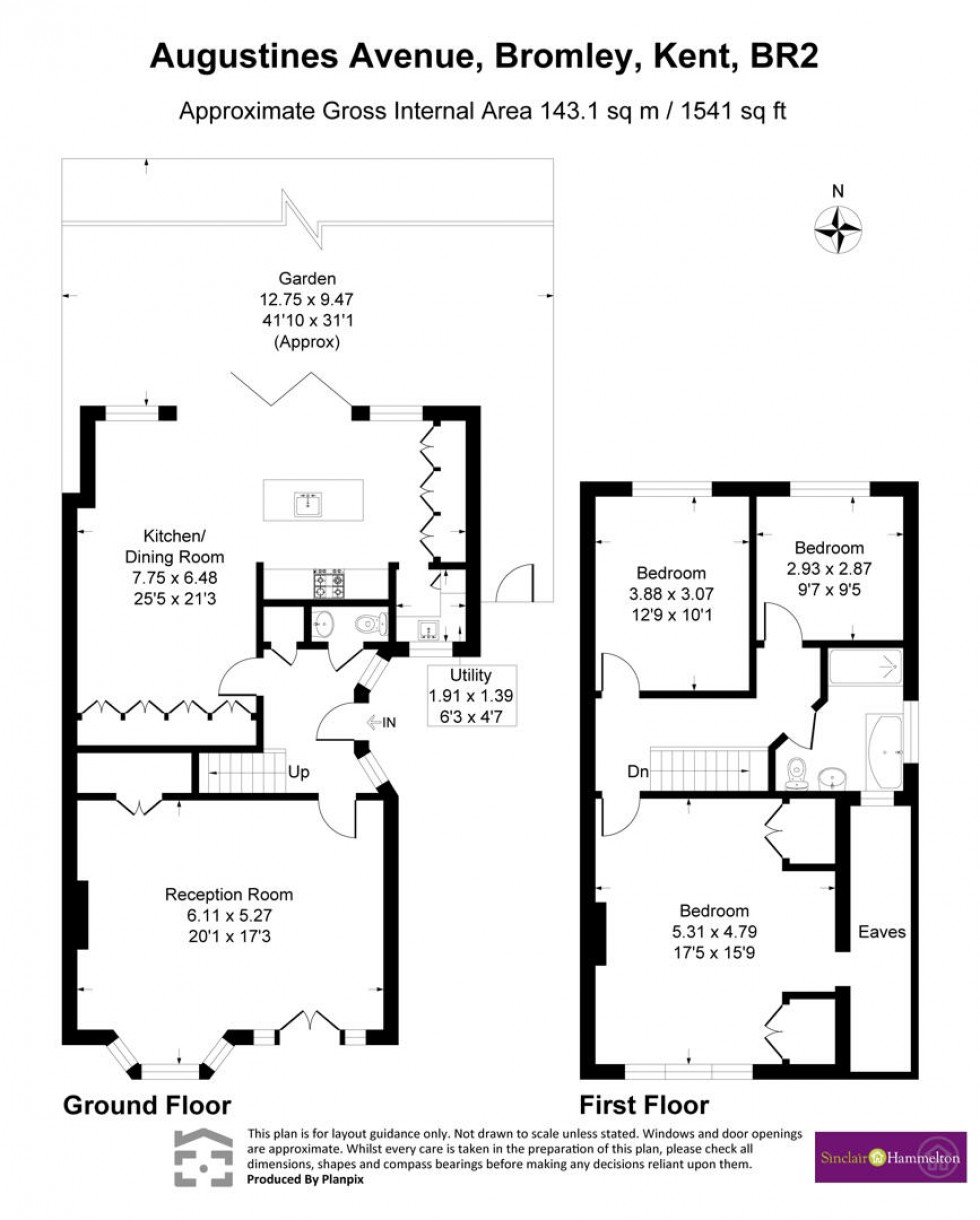 Floorplan for St. Augustines Avenue, Bromley
