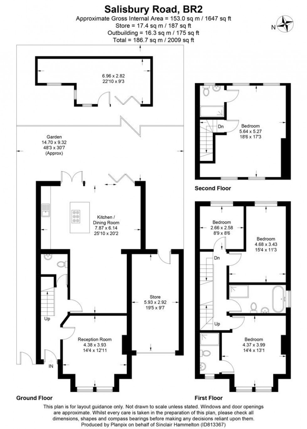 Floorplan for Salisbury Road, Bromley