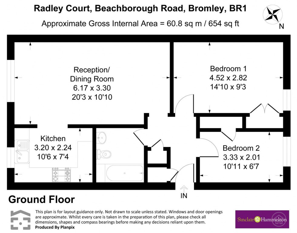 Floorplan for Beachborough Road, Bromley