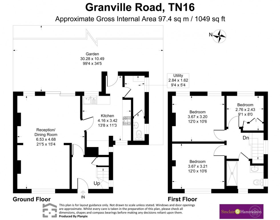 Floorplan for Granville Road, Westerham