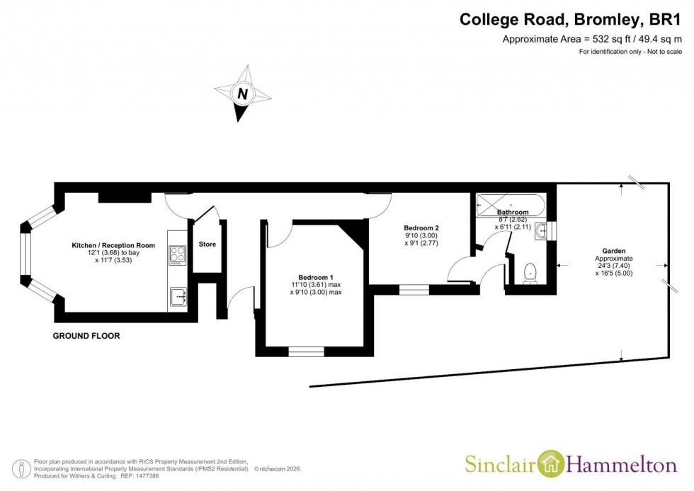 Floorplan for College Road, Bromley