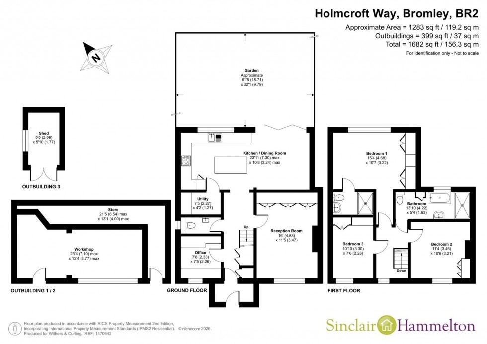 Floorplan for Holmcroft Way, Bromley