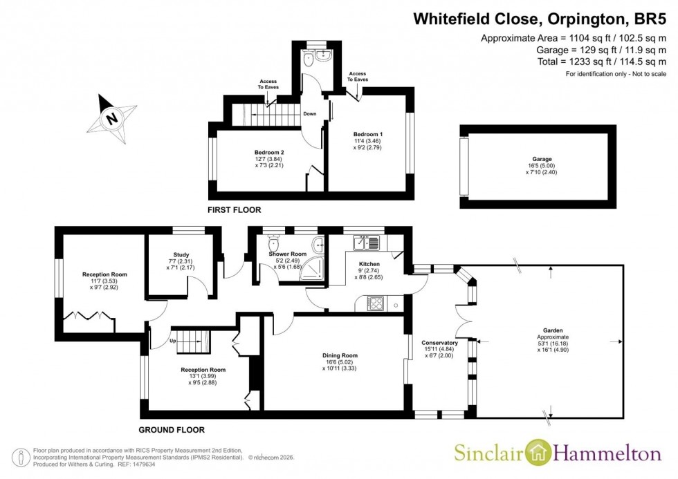 Floorplan for Whitefield Close, Orpington
