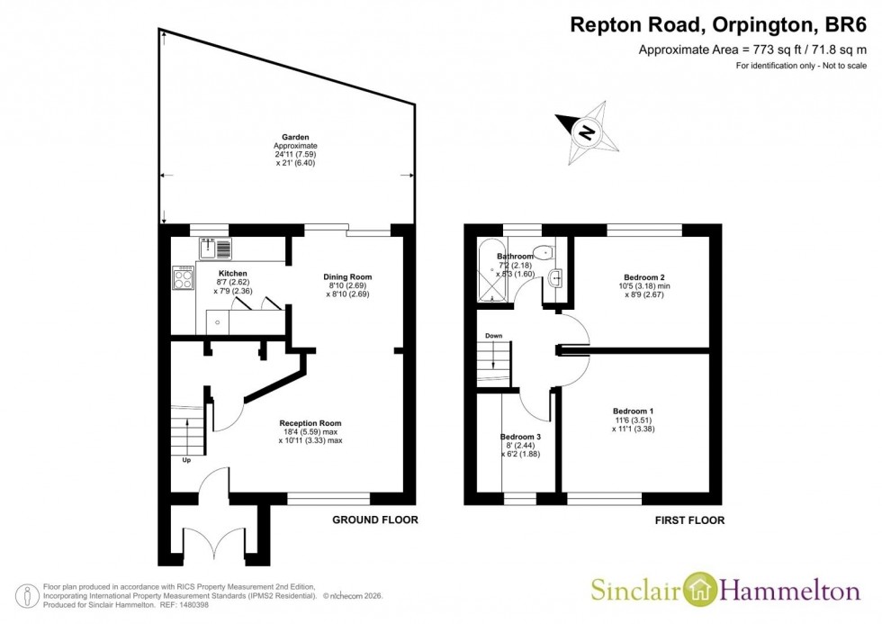 Floorplan for Repton Road, Orpington