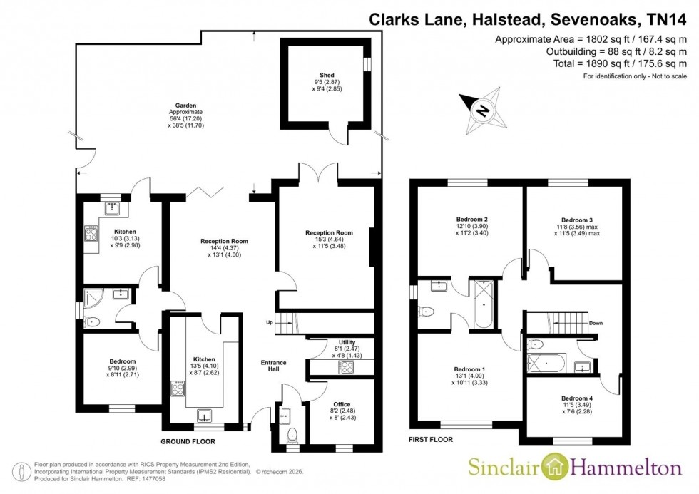 Floorplan for Clarks Lane, Halstead, Sevenoaks