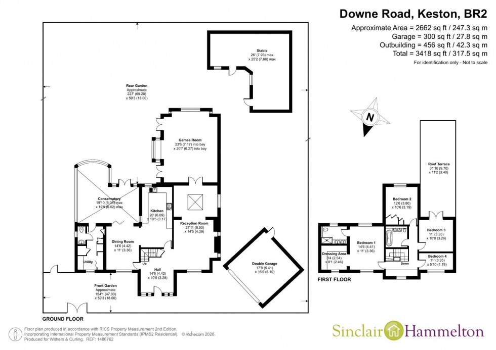 Floorplan for Downe Road, Keston
