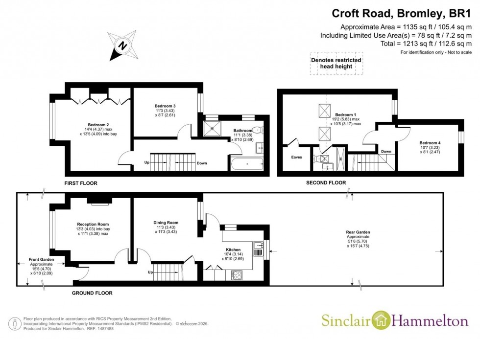 Floorplan for Croft Road, Bromley