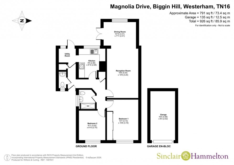 Floorplan for Magnolia Drive, Biggin Hill, Westerham