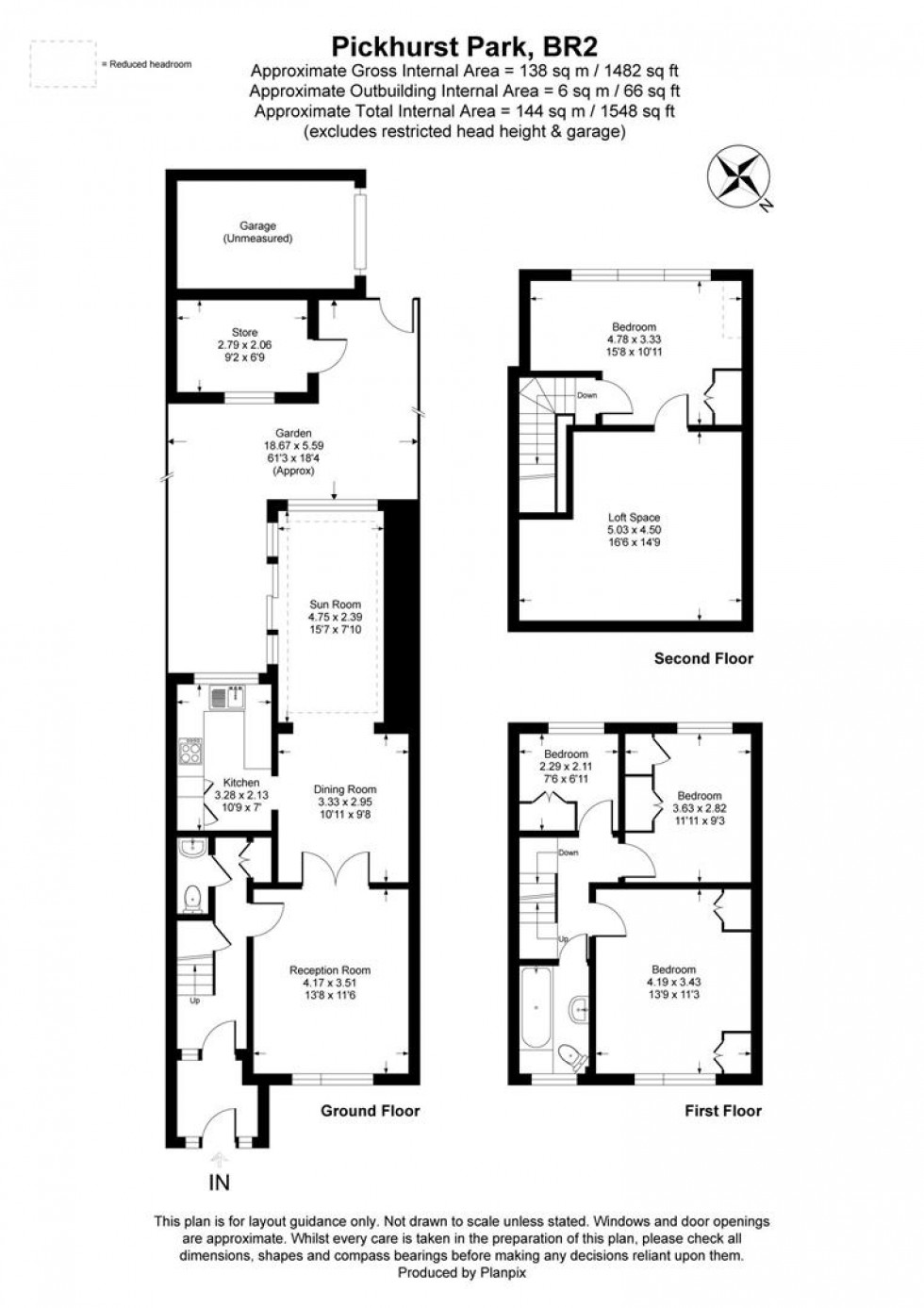 Floorplan for Pickhurst Park, Bromley, Kent