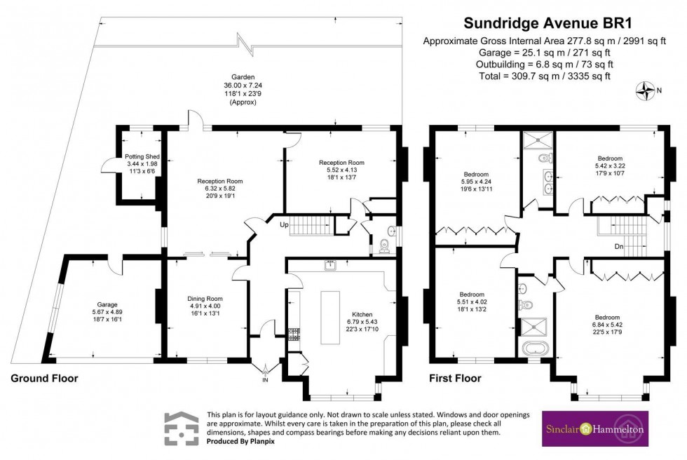 Floorplan for Sundridge Avenue, Bromley