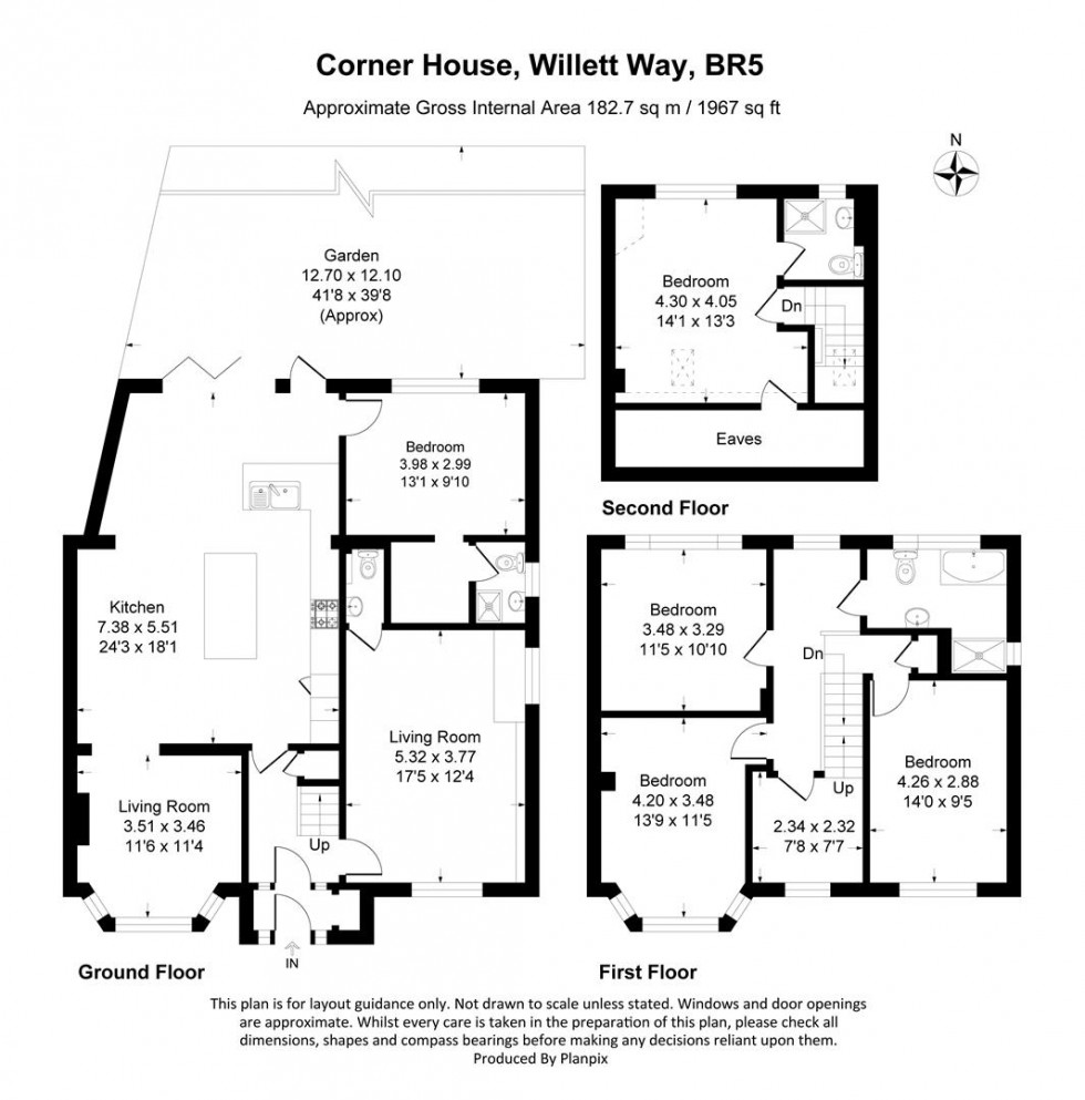 Floorplan for Willett Way, Petts Wood, Orpington