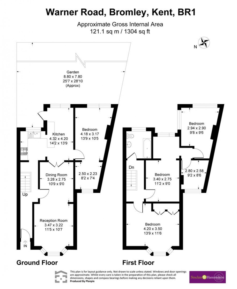 Floorplan for Warner Road, Bromley
