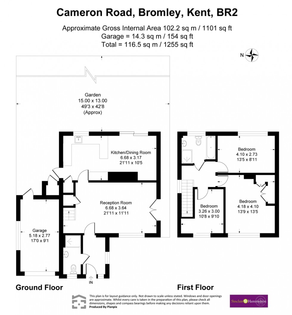 Floorplan for Cameron Road, Bromley