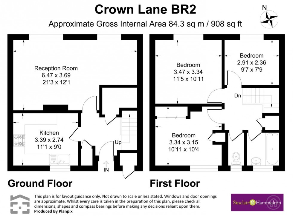 Floorplan for Crown Lane, Bromley, Kent