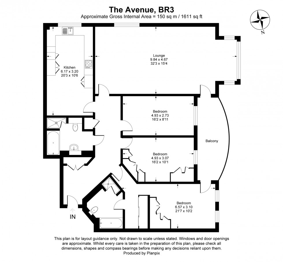 Floorplan for The Avenue, Beckenham
